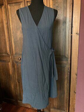 Synergy Organic Clothing Classic Wrap Dress - L - Midnight